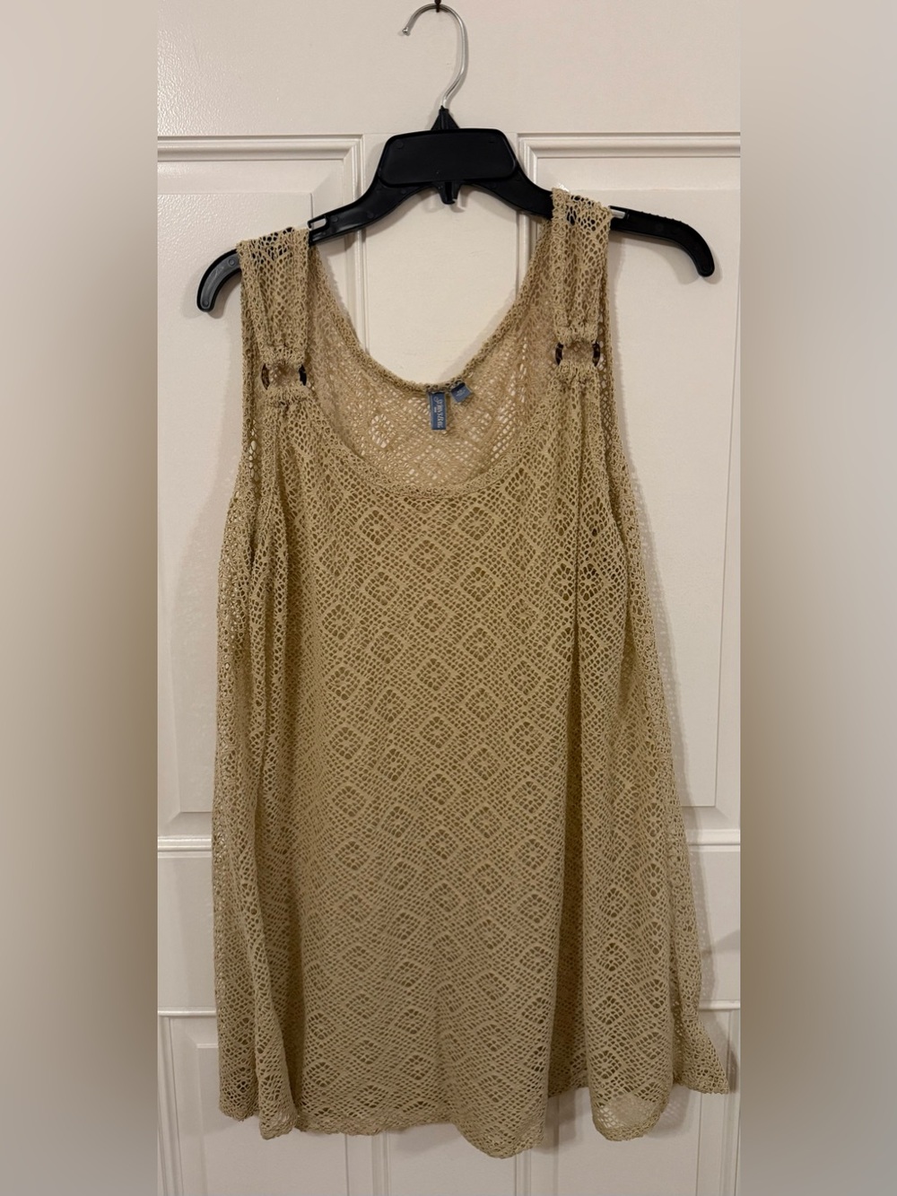 St. John's Bay Beige Crochet Lace Coverup